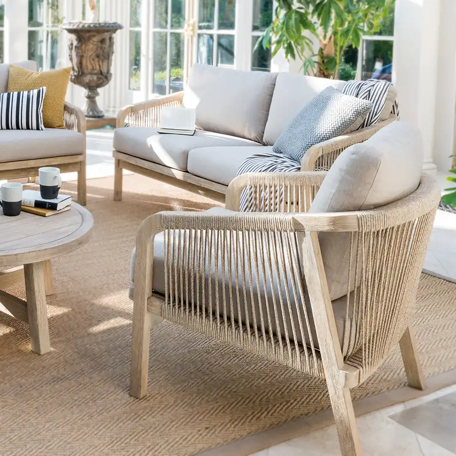 Cora 4 Seat Rope Lounge Set - Image 4
